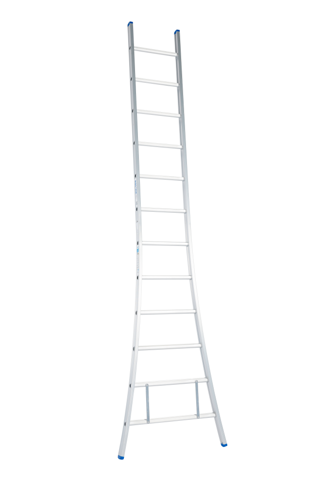 Echelle simple / 12 échelons, pieds évasés