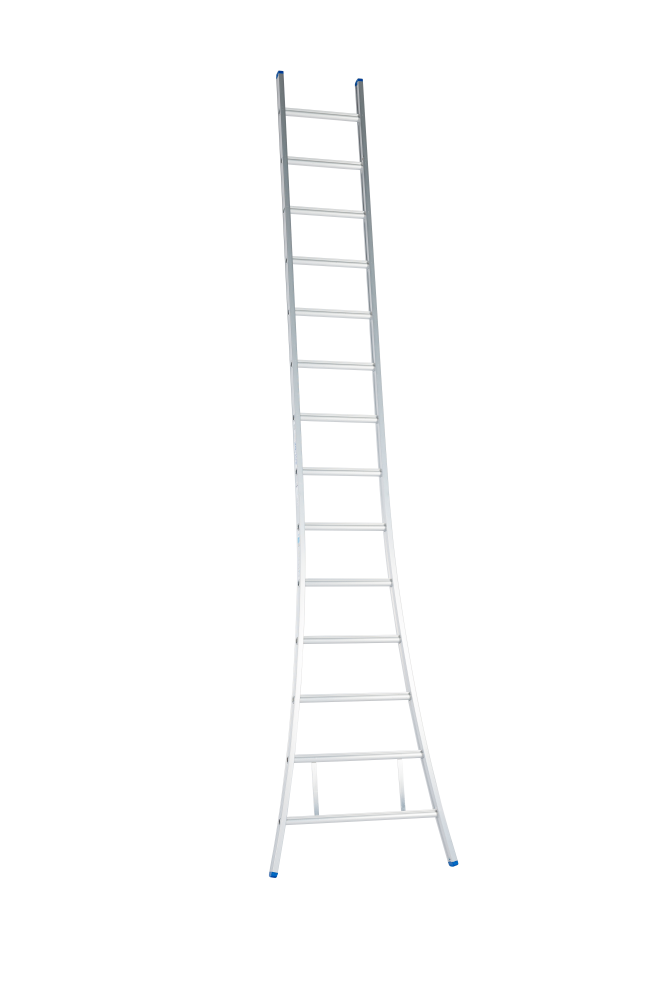 Enkele ladder / 14 sporten, open voet