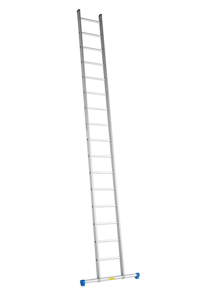 Echelle simple / 18 échelons, pieds droits avec stabilisateur STAB290