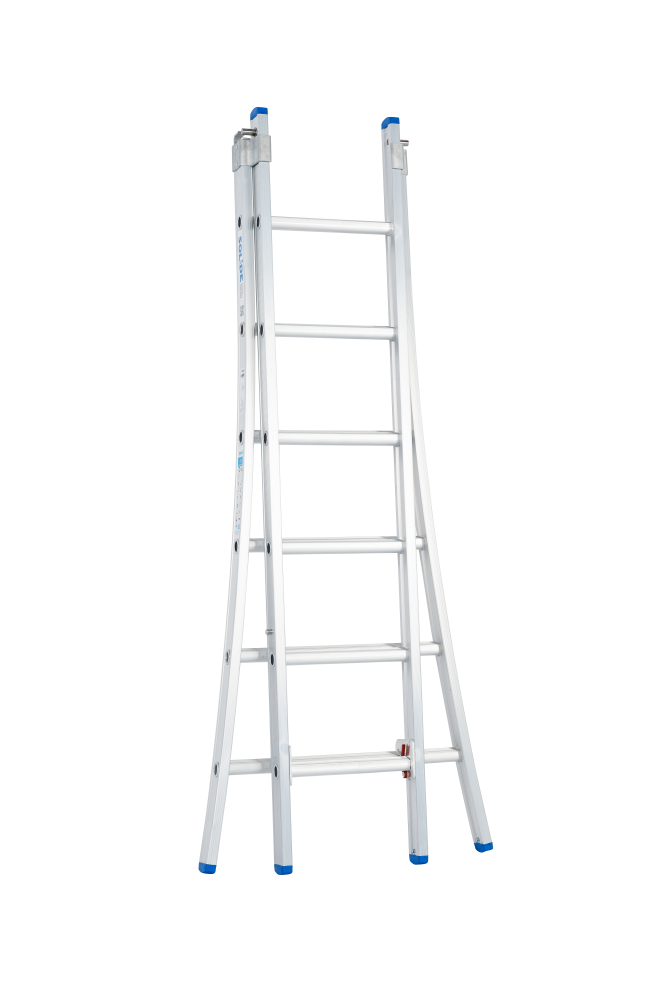 Echelle coulissante / 2 x 6, pieds évasés, transformable