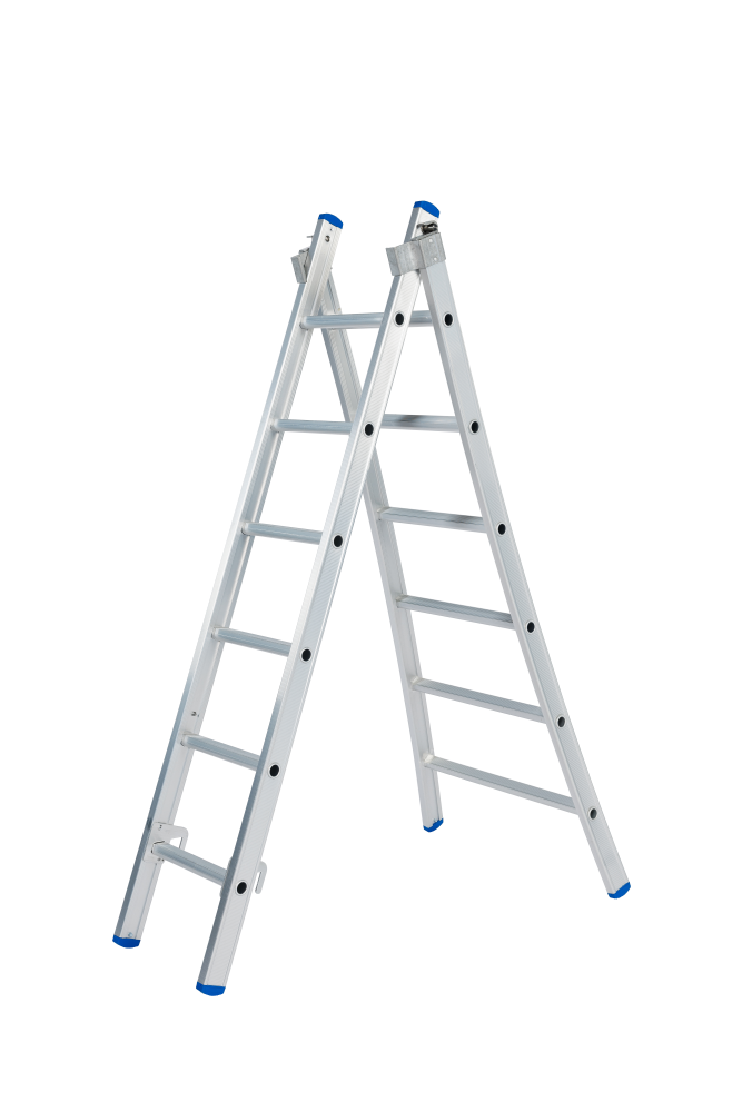Echelle coulissante / 2 x 6, pieds évasés, transformable