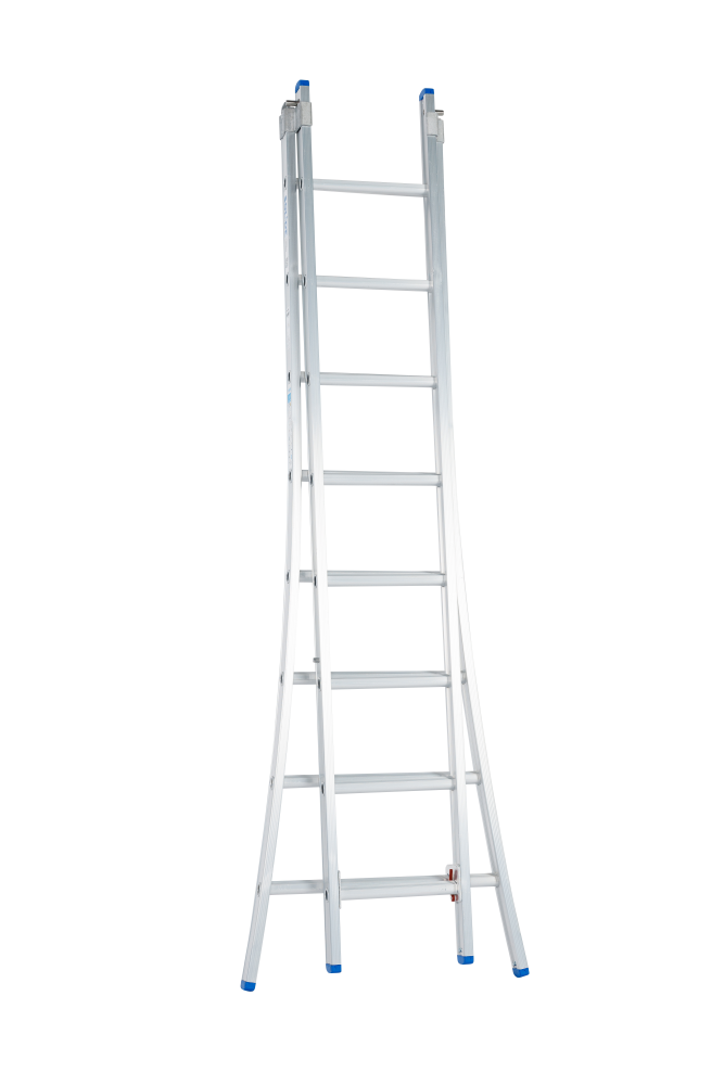 Echelle coulissante / 2 x 8, pieds évasés, transformable