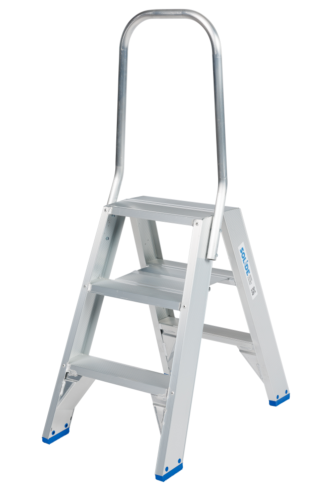 Dubbele trapladder / 2 x 10 treden, vaste beugel