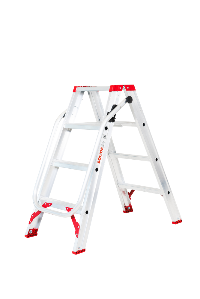 Eco Professional Dubbele trapladder / 2 x 4 treden, klapbeugel