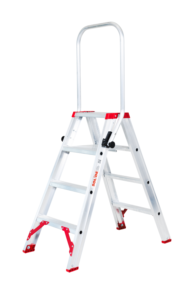 Eco Professional Dubbele trapladder / 2 x 4 treden, klapbeugel