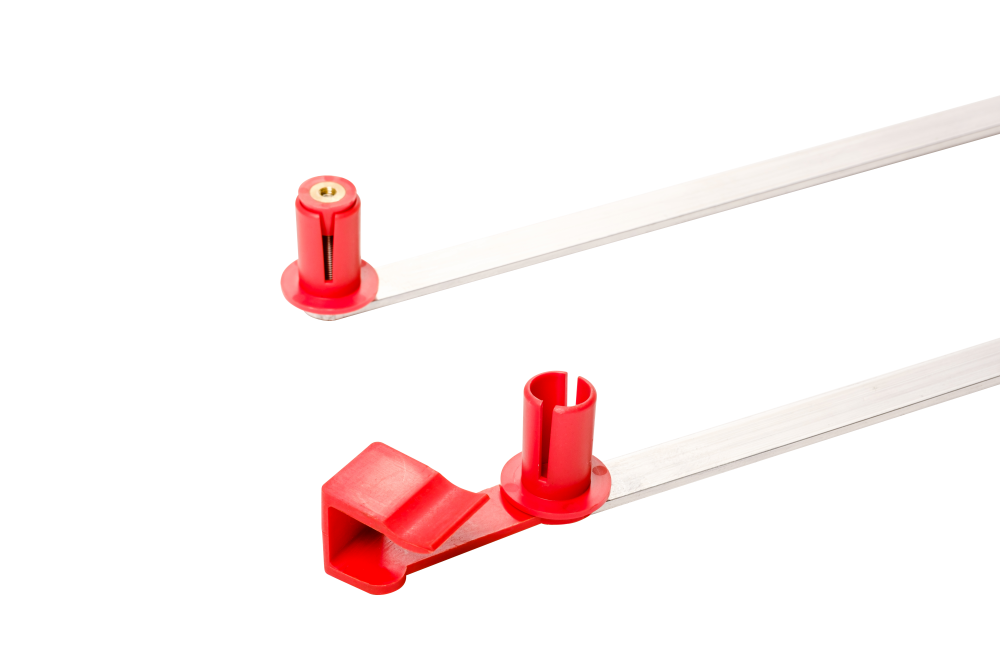 Echelle coulissante / 3 x 6, pieds évasés, transformable, sécurité écartement
