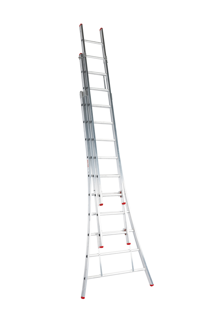 ECO Professional series 3-delige ladder / 3 x 10, gebogen voet, reform