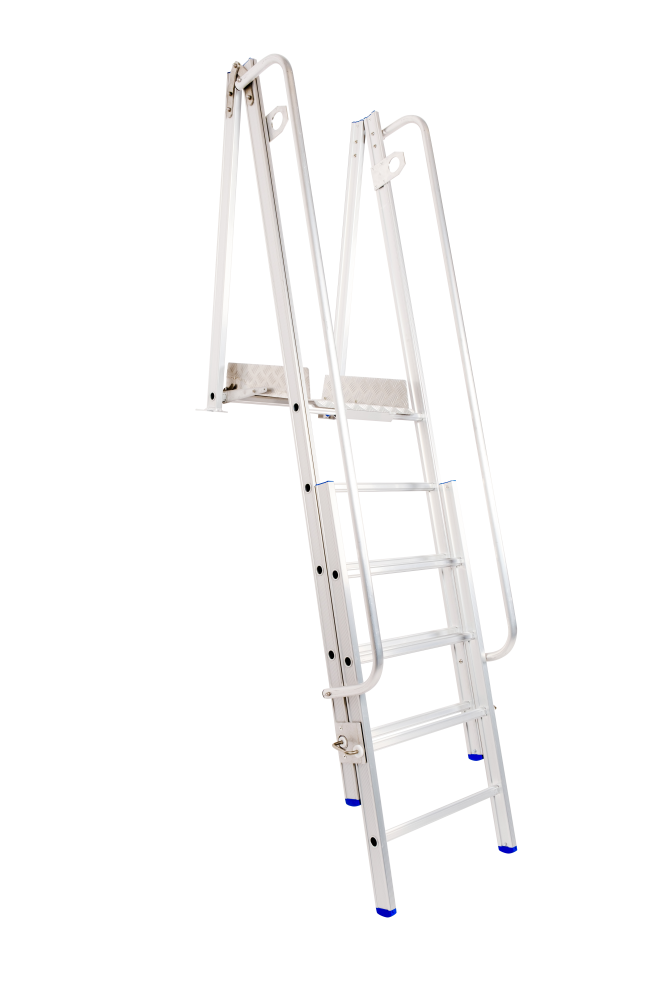 Telescopisch toegangsplatform bouwput / H 1.35m - 1.82m