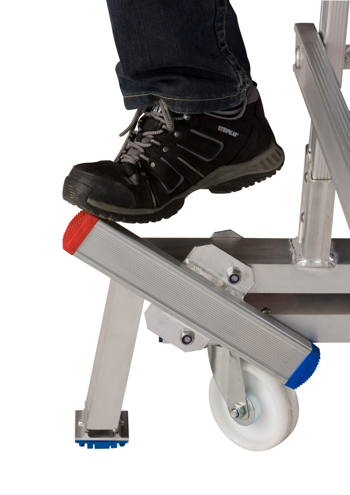 Plate-forme Mobile Pliable / 6 marches avec porte de sécurité auto-fermante